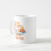 可愛いオレン最高のジ猫を試す コーヒーマグカップ (正面左)
