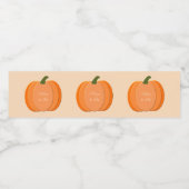 可愛いオレン男女兼用ジカボチャお母さん ペットボトルラベル (シングルラベル)