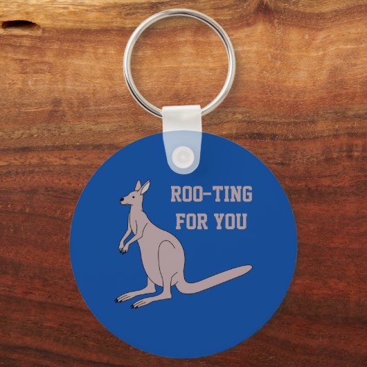 可愛いオージーカンガルーおもしろいンのためのロート キーホルダー (正面)