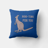 可愛いオージーカンガルーおもしろいンのためのロート クッション (裏面)