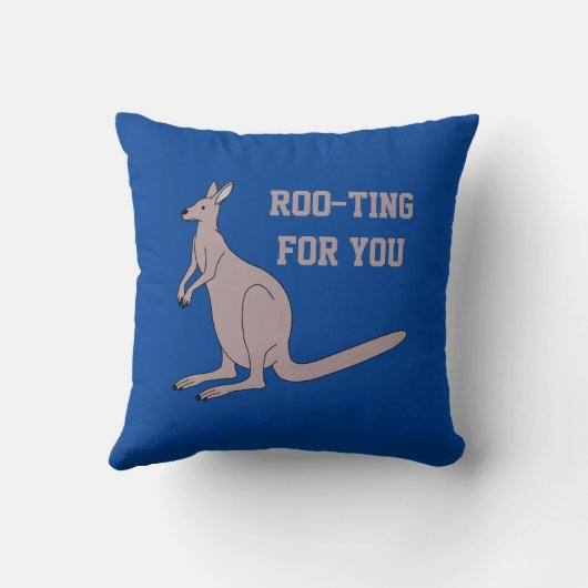 可愛いオージーカンガルーおもしろいンのためのロート クッション (裏面)