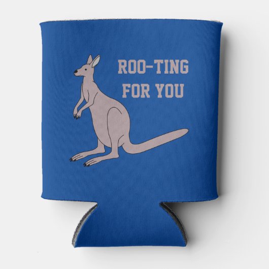 可愛いオージーカンガルーおもしろいンのためのロート 缶クーラー (正面)
