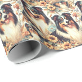 可愛いオーストラリアのシェパード絵画ヴィンテージ ラッピングペーパー (ロールコーナー)