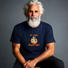 可愛いオーストラリアのシェファハロウィーンオレンジの皮肉 Tシャツ