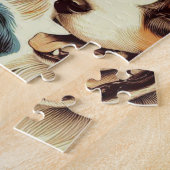 可愛いオーストラリアの羊飼いシームレス ジグソーパズル (側面)