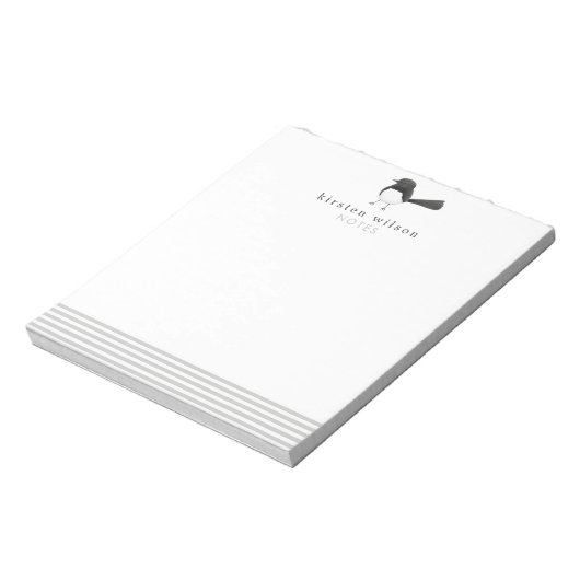 可愛いオーストラリアの鳥:ウィリー・ワグテールパーソナライズされた ノートパッド (回転)