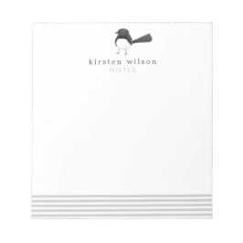 可愛いオーストラリアの鳥：ウィリー・ワグテールパーソナライズされた ノートパッド