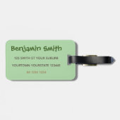 可愛いオーストラリアのEMU漫画イラストレーション ラゲッジタグ (裏面横)