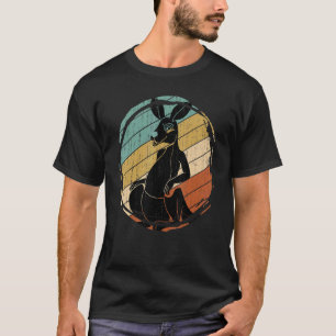 可愛いオーストラリア動物園アニマルオーストラリアレトロカンガルー Tシャツ