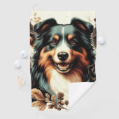 可愛いオーストラリア絵を描羊飼い ゴルフタオル (インサイチュ)