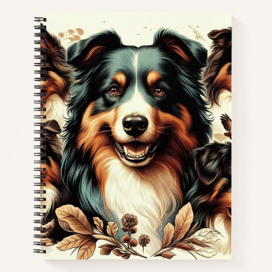 可愛いオーストラリア絵を描羊飼い ノートブック (正面)