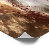 可愛いオーストラリア羊飼いドッグアートプリントポスター ポスター (角)