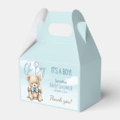 可愛いオーボーイ男の子ベビーサンキューベイビーシャワー フェイバーボックス (裏面サイド)