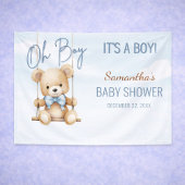 可愛いオーボーイ男の子ベビーシャワー背景 横断幕