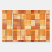 可愛いオーランプレイドタイル模様 ラッピングペーパーシート (正面3)