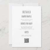 可愛いオールインワン孵化すぐ恐竜の赤ちゃんシャワー 招待状 (裏面)