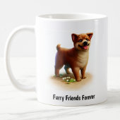 可愛いオ絵を描ーストラリア牛のデジタル犬 コーヒーマグカップ