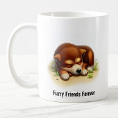 可愛いオ絵を描ーストラリア牛のデジタル犬 コーヒーマグカップ
