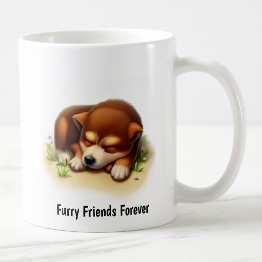可愛いオ絵を描ーストラリア牛のデジタル犬 コーヒーマグカップ