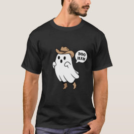 可愛いカウボーイの幽霊の駄洒落 "ブー・ホー" Tシャツ