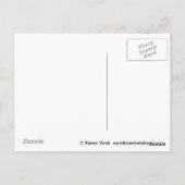 可愛いカウボーイキャット乗り七面鳥はがき ポストカード (裏面)