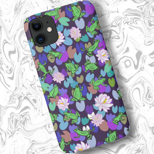 可愛いカエルスタイリッシュアート青紫 iPhone 11 ケース