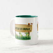 可愛いカエル好きな人が名前を付ける ツートーンマグカップ (正面左)