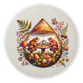 可愛いカエル好きのパーティー セラミックノブ (正面)