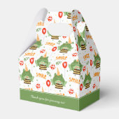 可愛いカエル柄ハッピーバースデーありがとうござるw名 フェイバーボックス (正面サイド)