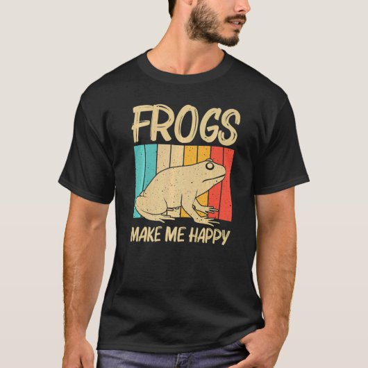 可愛いカエル男性への女ヒキガエル Tシャツ (正面)