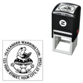 可愛いカエル読の名前差出人住所 セルフインキングスタンプ (インサイチュ)