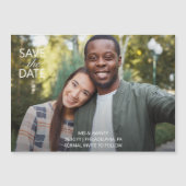 可愛いカジュアル写真の結婚式デートを保存 マグネット招待状 (正面)