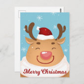 可愛いカスタマイズ可能なメリークリスマストインデナーカード ポストカード (正面/裏面)