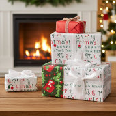 可愛いカスタマイズ可能なメリークリスマスラッピング紙 ラッピングペーパー