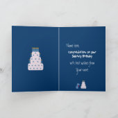 可愛いカスタマイズ可能な犬&ケーキソブリティ誕生日 カード (内部)