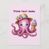 可愛いカスタマイズ可能ビーチタコ ポストカード (正面)