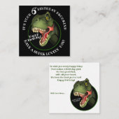 可愛いカスタマイズ恐竜の子供の年齢誕生日 ノートカード (正面/裏面)