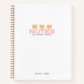 可愛いカスタムかわいいベアノートドードル ノートブック (正面)