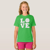 可愛いカスタムカラーバレーボールラブスポーツジャージー Tシャツ (正面フル)