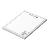 可愛いカスタムシェフ漫画のキッチンノートパッド ノートパッド (回転)