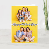 可愛いカスタムテンプレート2枚写真お父さんの日 カード (正面)