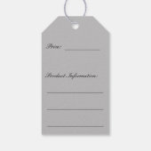 可愛いカスタムデザイン商品価格ラベル事業 ギフトタグ (裏面)