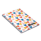 可愛いカスタムハート柄スパイラルフォトノート ノートブック (右側)