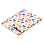 可愛いカスタムハート柄スパイラルフォトノート ノートブック (左側)