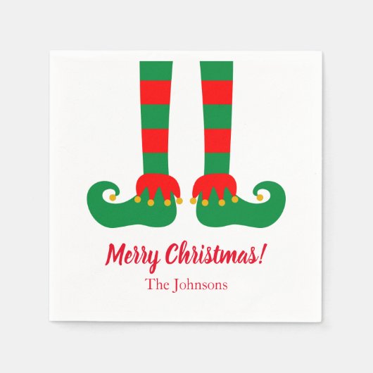 可愛いカスタムパーティー足付き小妖精や小人ナプキン スタンダードカクテルナプキン (正面)