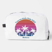 可愛いカスタムビーチガールズトリップピンクパームツリーサンセット ドップキット (正面)