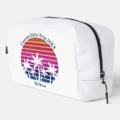 可愛いカスタムビーチガールズトリップピンクパームツリーサンセット ドップキット (右コーナー)