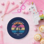 可愛いカスタムビーチ優越質権週パーティーブルー ペーパープレート (パーティー)