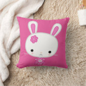 可愛いカスタムピンクのバニーの装飾用クッションピンク クッション (ブランケット)