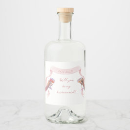 可愛いカスタムブライドのメイド提案ミニシャンパン スパークリングワインラベル